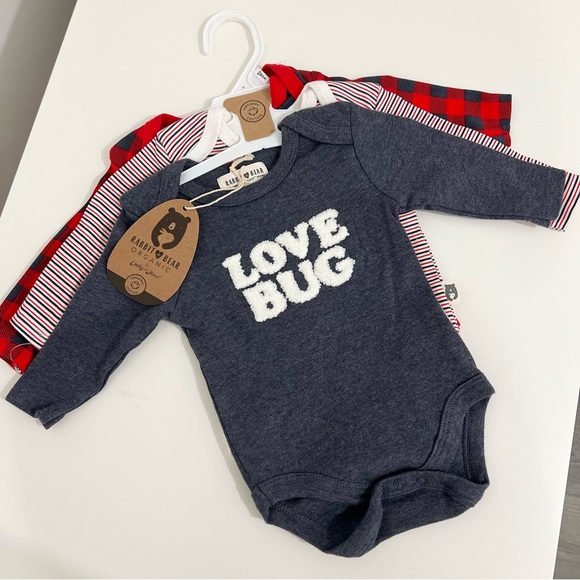 Rabbit Bear 3pc Long Sleeve Tops - Picture 1 of 6